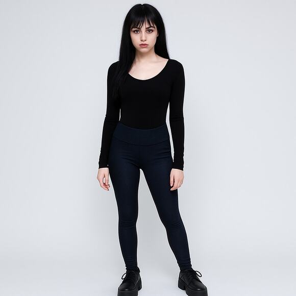 OFFLINE by Aerie Pants - Offline by Aerie Black Ribbed Leggings full length Size M 5298